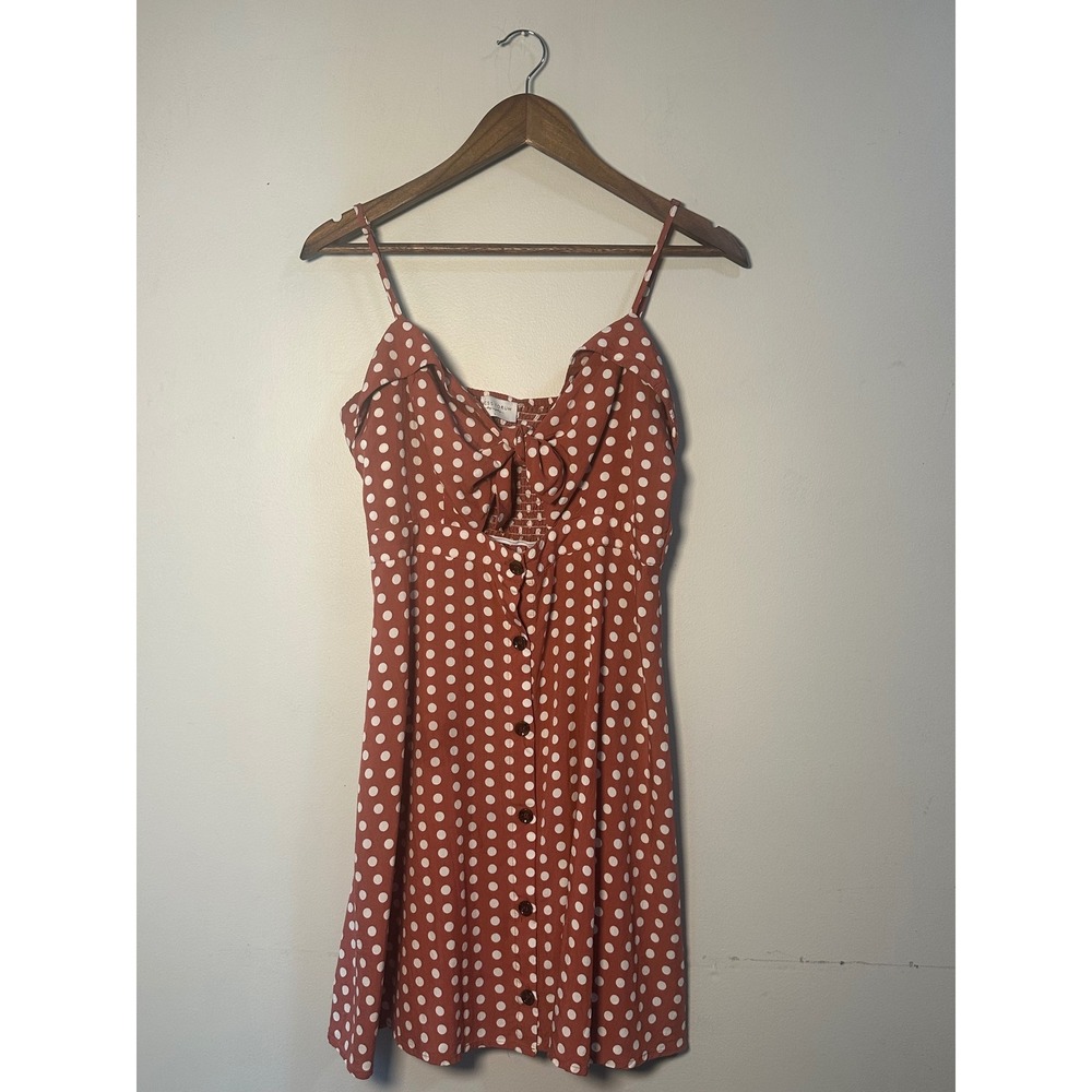 Dress Forum Los Angeles Boho Tie Front Mini Dress Womens Large Cottagecore